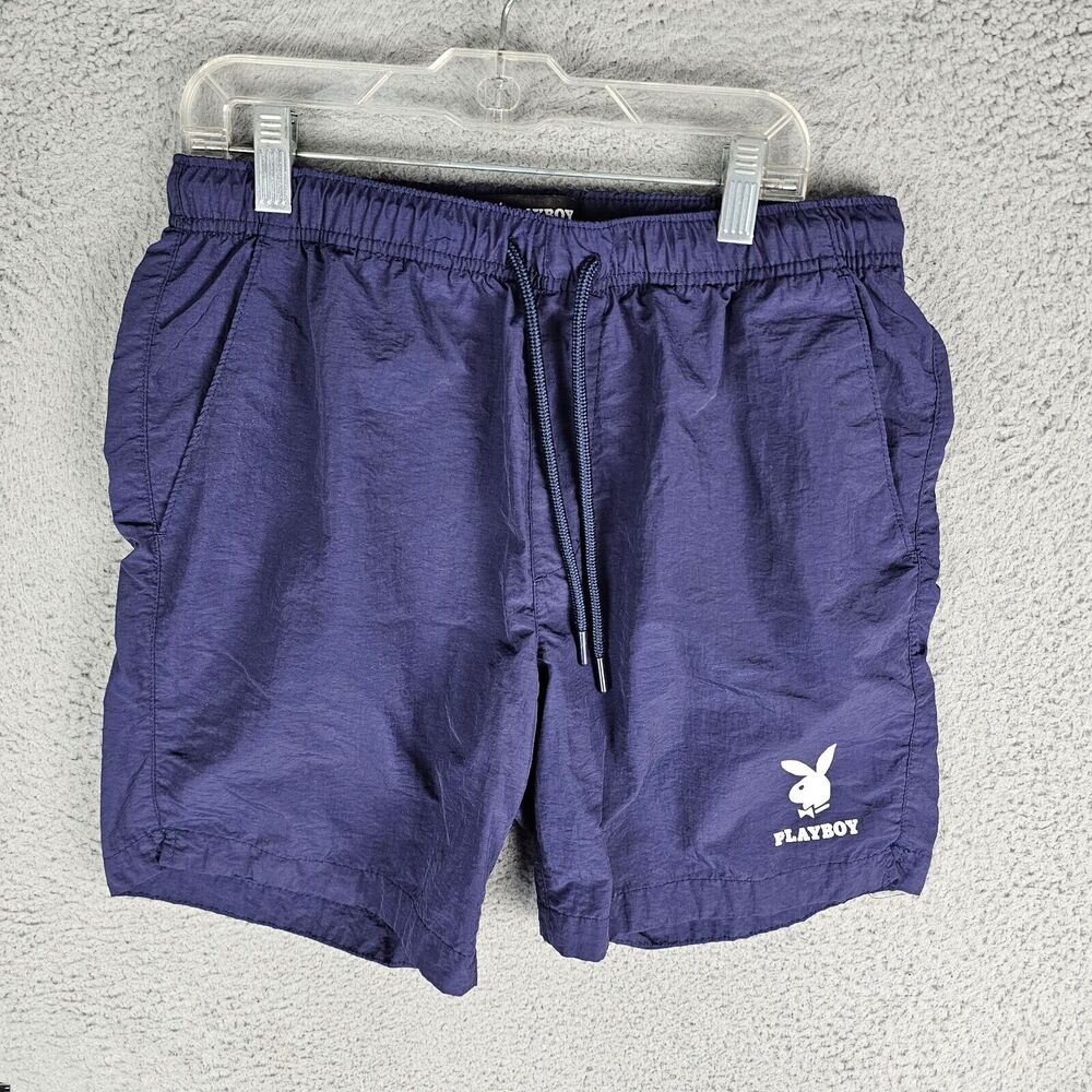 Playboy‎ by PacSun Men’s Nylon Shorts Blue Size Small Pockets 29" waist